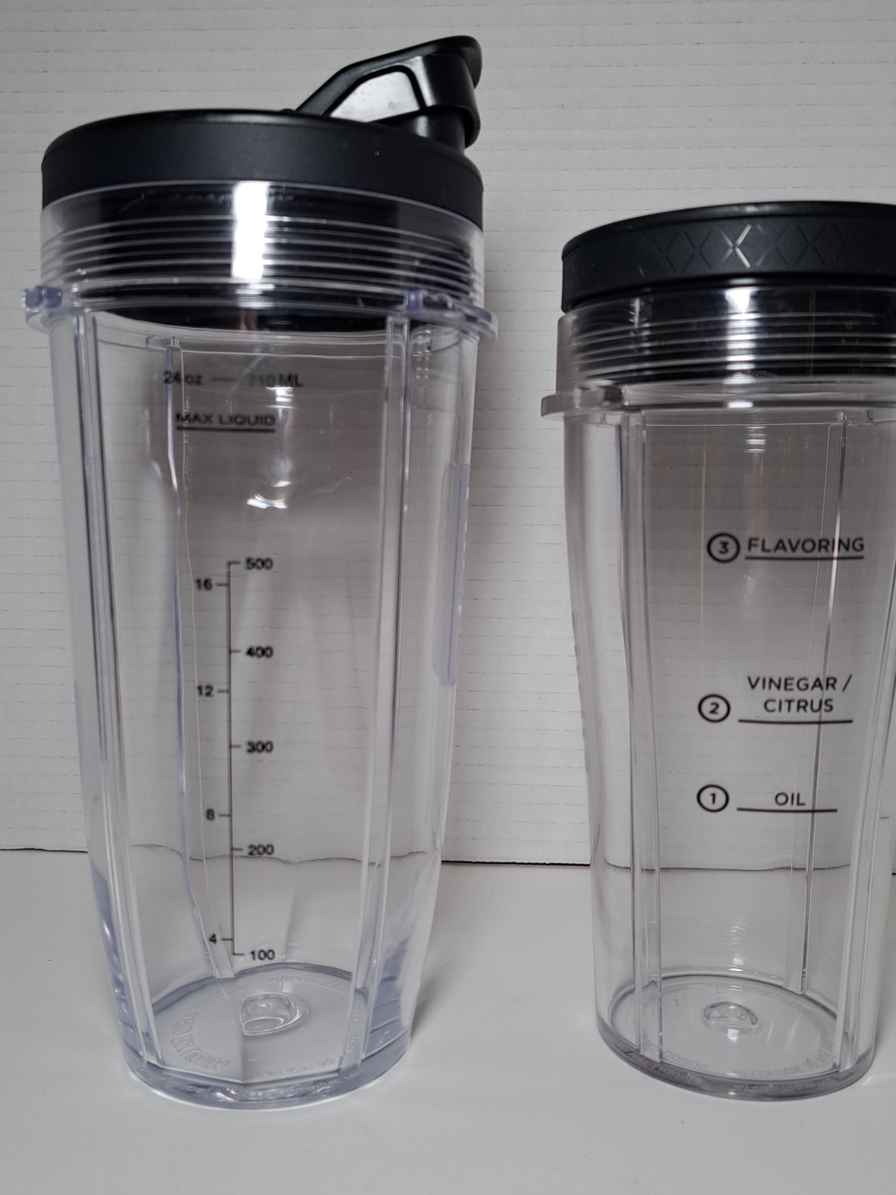 Ninja Blender 24oz Cup w/ Sip & Seal Lid, + 16oz Blender Cup for Dressings